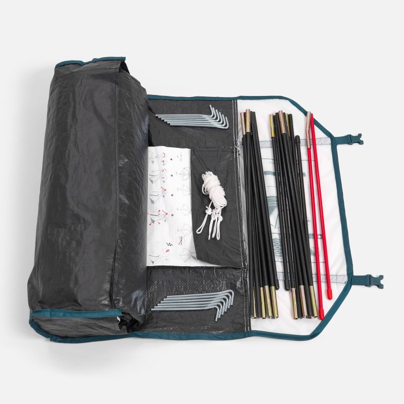 QUECHUA Kampeertent voor 3 personen MH100 Fresh & Black + matras en slaapzak