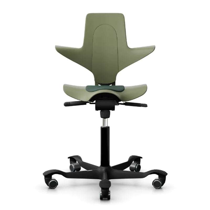 Zadelstoel HAG Capisco Puls 8010 - kleur zwart/mosgroen