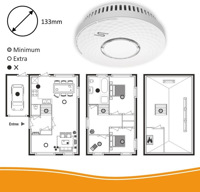 Elro FV4310 - Rook- en koolmonoxidemelder - Combimelder