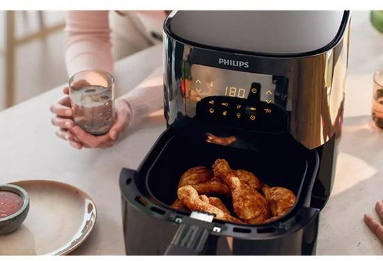 Philips Airfryer Essential 3000 Series - HD9252/70 - 4 liter (L)- Hetelucht friteuse - Digitaal display - Warmhoudfunctie
