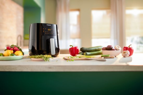 Philips Airfryer Essential 3000 Series - HD9252/70 - 4 liter (L)- Hetelucht friteuse - Digitaal display - Warmhoudfunctie
