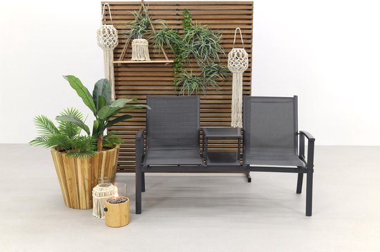 Tete-a-Tete aluminium tuinbank Felix - kleur antraciet