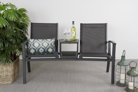 Tete-a-Tete aluminium tuinbank Felix - kleur antraciet
