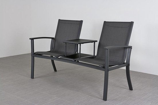 Tete-a-Tete aluminium tuinbank Felix - kleur antraciet