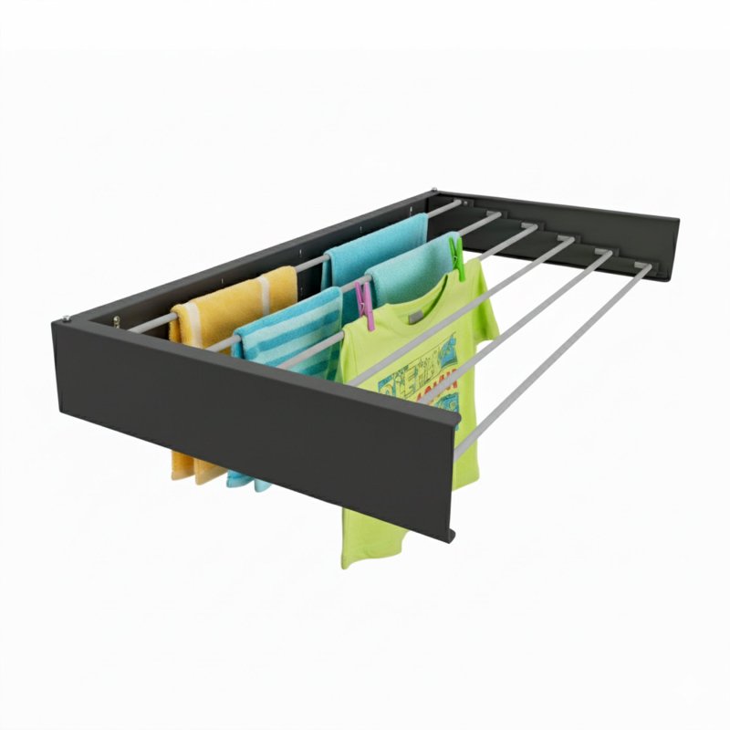 Foxydry Hide - waslijn 71cm antraciet - intrekbaar