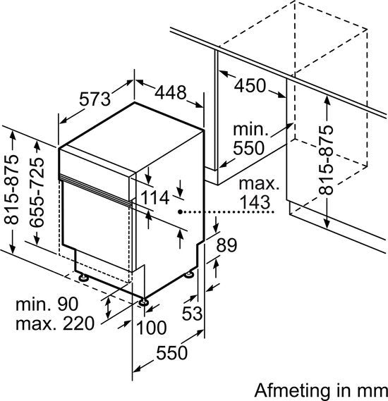 Bosch inbouwvaatwasser SPI4HMS49E - 45 cm breed