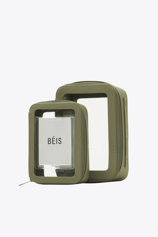 Béis - Toilettas - The In Flight Cosmetic Set in olive