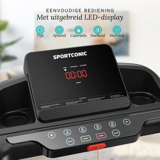 Sportconic Loopband 1-12 km/u – Loopband Inklapbaar