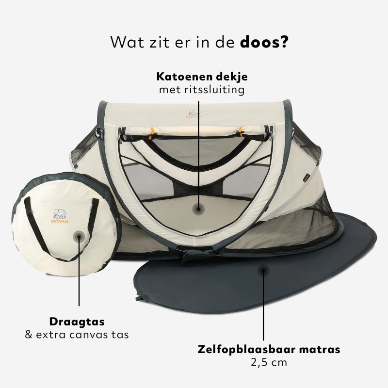 Deryan Peuter Luxe Cream - Reisbedje