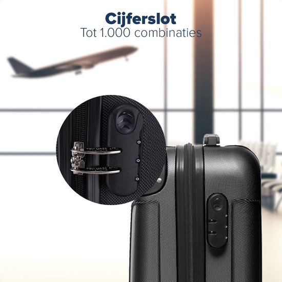 TRVLMORE Kofferset - 3 Delig - Zwart