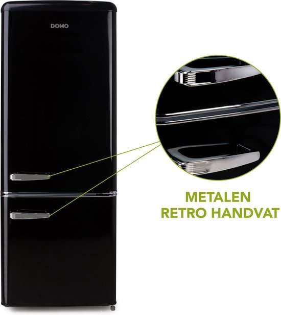 DOMO koelkast DO91706R Retro - Zwart