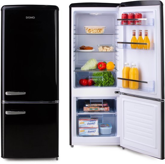 DOMO koelkast DO91706R Retro - Zwart