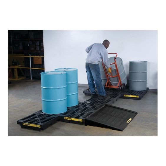 Modulaire Lekbak Kunststof 45 L voor 1 Drum 640x640x140 mm