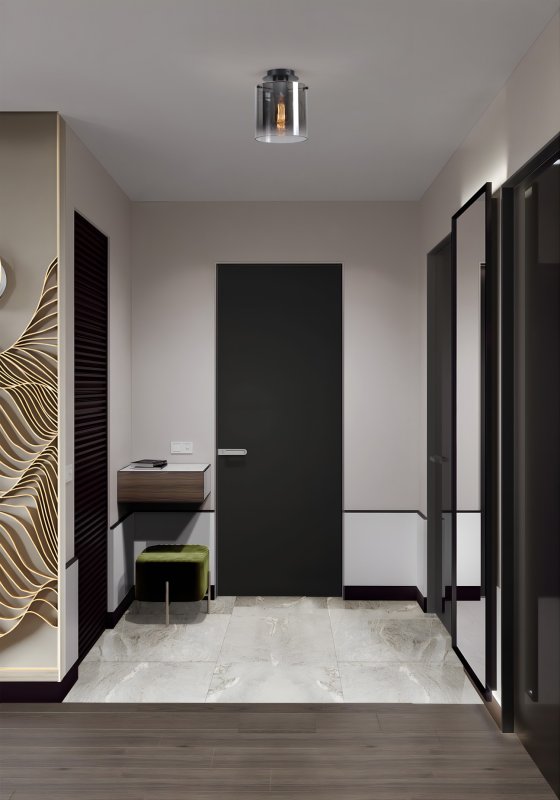 Searchlight - Zwarte plafondlamp Sweden 1-lichts