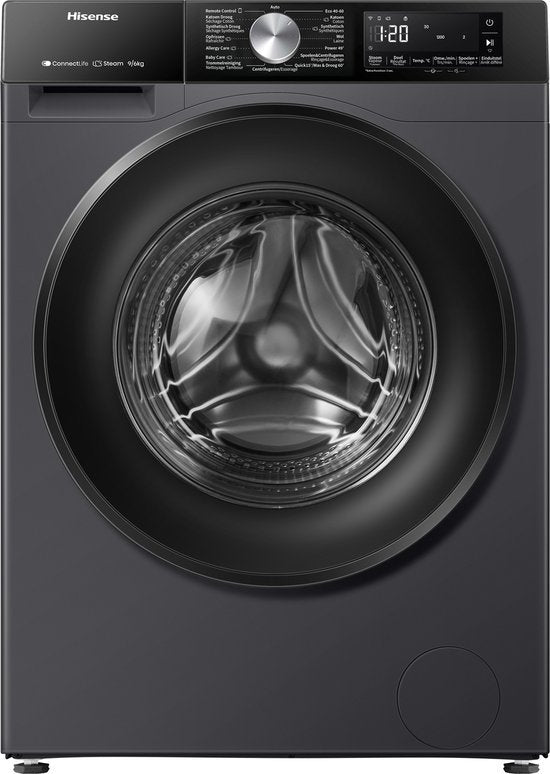 Hisense was-droogcombinatie WD3S9043BB3 - Zwart