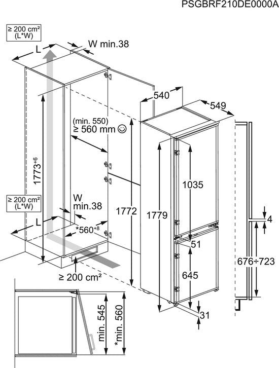 AEG inbouw koelkast TSC5S181ES