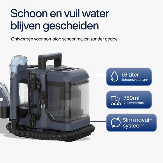 Samako Tapijtreiniger V2 – Draagbare Vlekkenreiniger