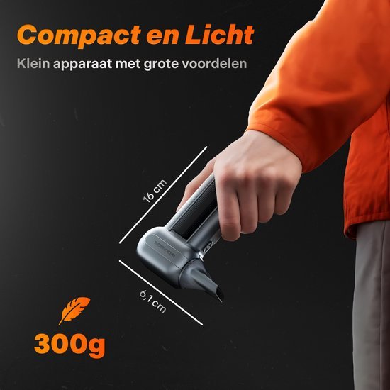 Wolfbox MF100 Air Duster Draadloos - Luchtblazer - Perslucht - Turbo Fan