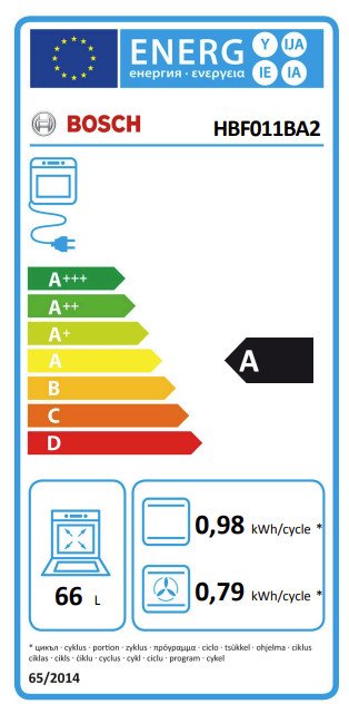 Bosch inbouw oven HBF011BA2 - Serie 2 - Zwart