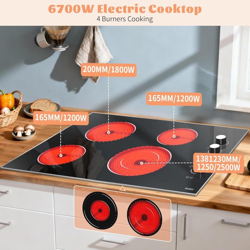 Electric Cooktop 30 Inch Hobsir