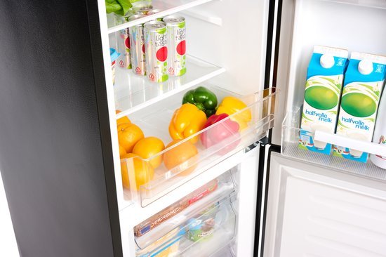 Everglades EVUD4041 - Koel- Vriescombinatie - Zwart - 175 Liter - E Klasse - 5 Jaar Garantie