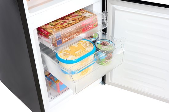 Everglades EVUD4041 - Koel- Vriescombinatie - Zwart - 175 Liter - E Klasse - 5 Jaar Garantie