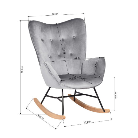 Epping gestoffeerde schommelstoel