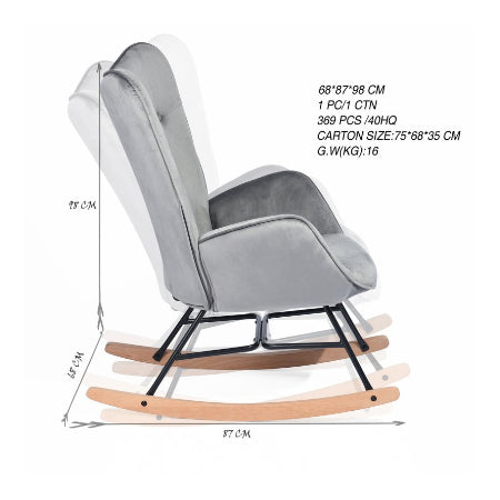 Epping gestoffeerde schommelstoel