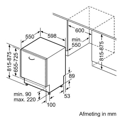 Bosch inbouwvaatwasser SMV6YCX00E - Home Connect