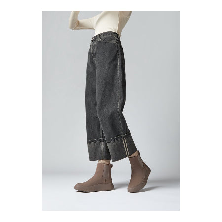 FitFlop F-Mode Suede Flatform Chelsea Boots GRIJS - Maat 40