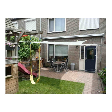 Sunfighters Vierkant 5 meter Ivoor shaduwdoek