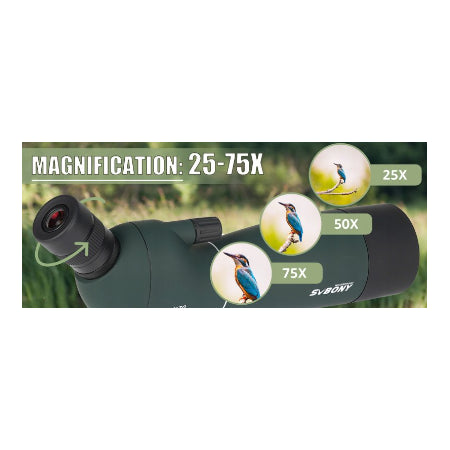 Svbony SV28PLUS Spotting Scope, 75x70mm BAK4 FMC, Telescoop, Monoculair