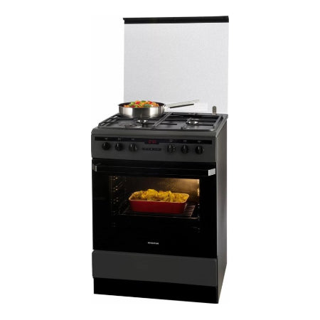 Inventum gasfornuis VFG6034WGZWA - Zwart