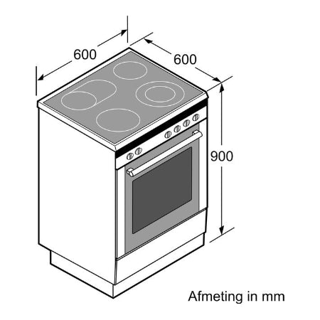 Bosch inductieformuis HLN39A050U - Serie 4 - RVS