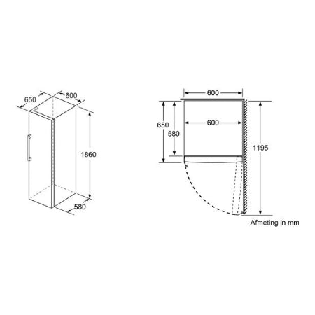 Bosch vrieskast GSN36VWEP - Serie 4 - Wit