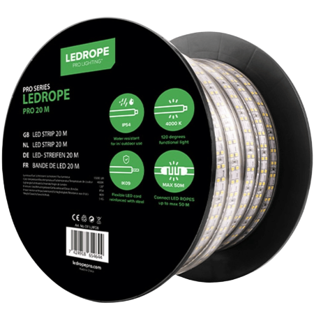 Ledrope Pro Lichtslang 20 meter zonder stroomkabel (230V - 4000K - 13500lm) - 011.LRP20