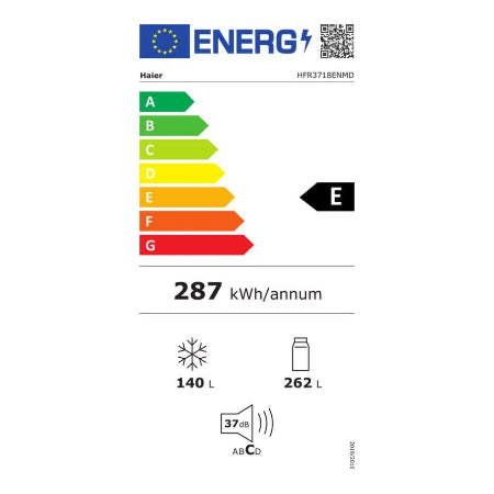 Haier koelkast HFR3718ENMD - 402L - Total No Frost