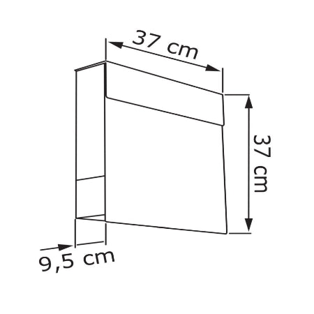 Brievenbus Manhattan Special Wit / Zwart