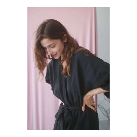 Dames Cossac Black kimono jumpsuit - maat L