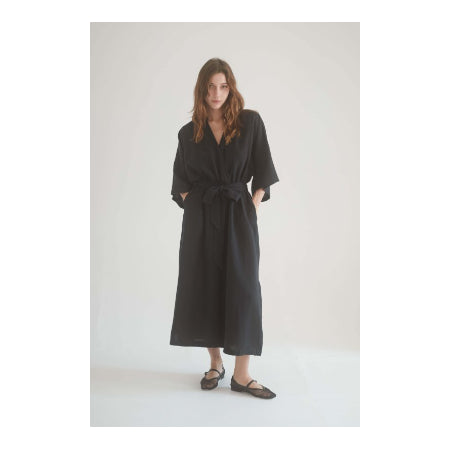 Dames Cossac Black kimono jumpsuit - maat L