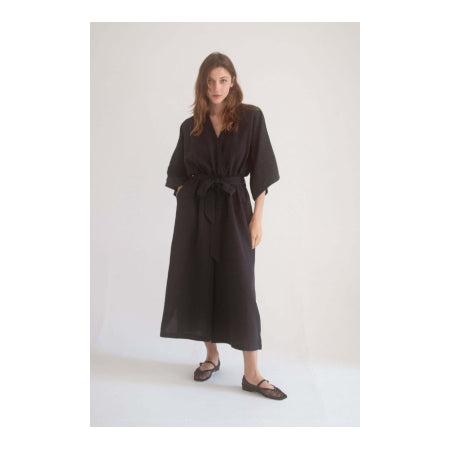 Dames Cossac Black kimono jumpsuit - maat L