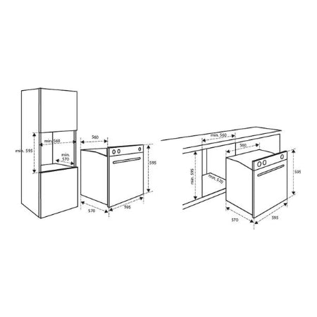 Inventum inbouw oven IOC6070GK - Zwart/RVS