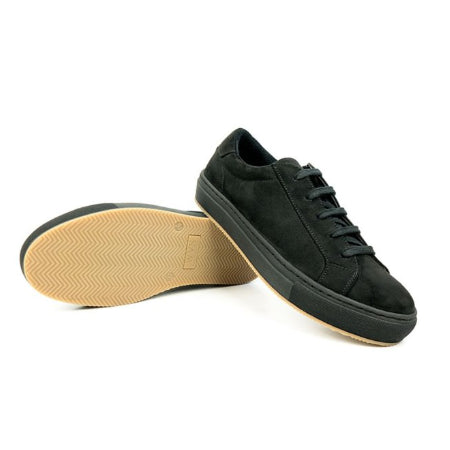 Willé Veganistische suède dames sneakers zwart maat 40
