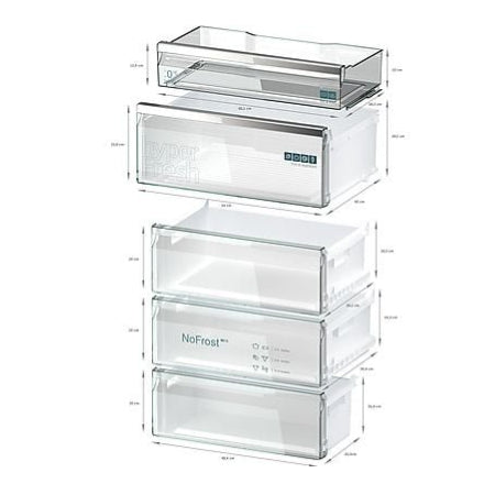 Siemens koelkast KG49NAXCF - 70 cm breed