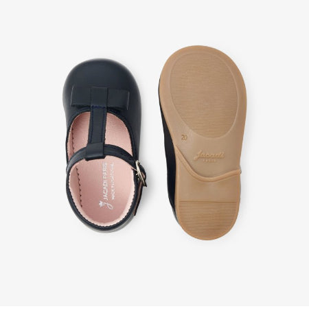 Jacadi schoenen eerste stapjes - baby meisje - marineblauw -maat 19