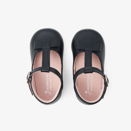 Jacadi schoenen eerste stapjes - baby meisje - marineblauw -maat 19