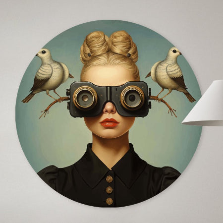 Muurcirkel Vogelspotter 3 - Mirjam Duizendstra - 40cm