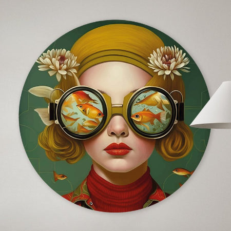 Muurcirkel I wish I was a Fish - Mirjam Duizendstra - 40cm