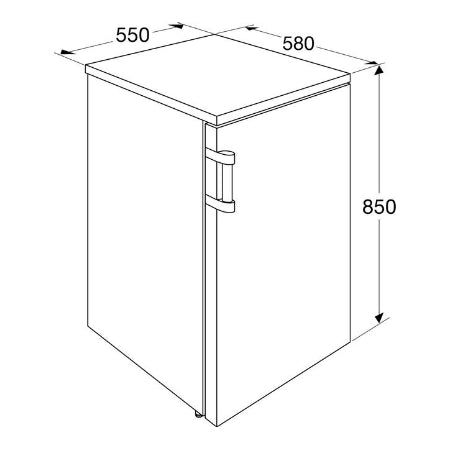 ETNA tafelmodel koelkast KVV755WIT
