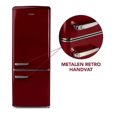 Domo Retro Koelkast DO91707R - 191 L - Wijnrood